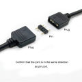 5V 3-Pin Addressable ARGB Female to Female Splitter Extension Cable for Extending PC Computer Fans.