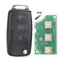 jingyuqin 3 Button Flip Remote Car Key Fob For VW PASSAT Polo Skoda Seat Polo/Golf/Beetle 1J0959753 DA/AH 1K0959753G 434Mhz ID48.