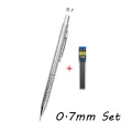 0.5 0.7 0.9mm Metal Mechanical Pencil with Eraser Set 2B/HB Lead Art Sketch Drawing Supplies Automatic Pencil Writing Stationery. 