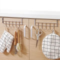 Kitchen Cabinet Door Hooks Multifunctional Hat Bag Towel Hanger over the door Hooks for Hanging Rack Bathroom Organizer 5 hooks. 