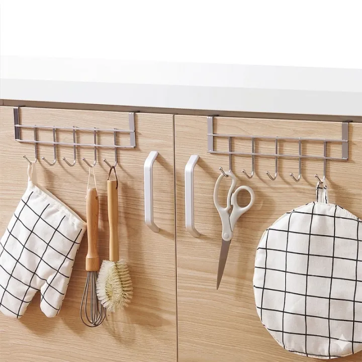 Kitchen%20Cabinet%20Door%20Hooks%20Multifunctional%20Hat%20Bag%20Towel%20Hanger%20over%20the%20door%20Hooks%20for%20Hanging%20Rack%20Bathroom%20Organizer%205%20hooks%20-%20Image%202