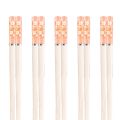 5 Pair Japanese Chopsticks Non-Slip Sushi Chop Sticks Set Chinese Eco-Friendly Reusable Amber Sakura Pattern Chopsticks Kitchen. 