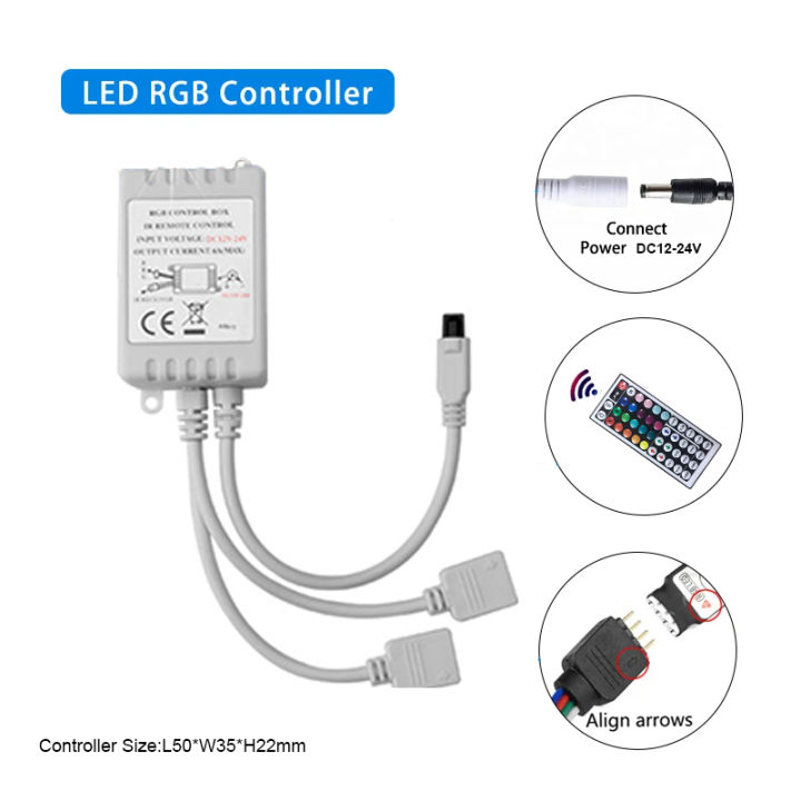 Rgb%20Lighting%20Controller%2012v%204pin%20Rgb%20LED%20Lights%20Controller%20Box%20Receiver%20Smart%20Controller%2044key%20Remote%20RGB%20Led%20Controller%20-%20Image%202