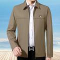 New men's clothing jacket men's jacket middle-aged and elderly jacket business casual jacket zipper collar jacket. 