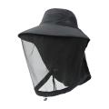 Mosquito Prevention Cap For Fishing Insect Protective Cap Mosquito Head Net Full-Mesh Drawstring Windproof Strap Beekeeping.