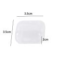 Mini Plastic Jewelry Storage Box Square Transparent Flip Portable Pill Container Jewelry Holder Packaging Earrings Display Case.