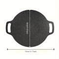 Non-Stick Iron Griddle Non-Stick Large Iron Griddle Skillet- Induction Compatible Portable BBQ Plate for Home & Outdoor Camping. 