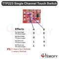 10pcs TTP223 Capacitive Touch Switch Module Single Channel Latching Jog Touch Key Red | Hemofy |. 