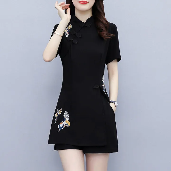 Women's%20Suit%20Chinese%20Style%20Clothes%20Two%20Piece%20Sets%202025%20Summer%20New%20Crop%20Top%20And%20Shorts%20Retro%20Cheongsam%20Outfits%20Matching%20For%20Women%20-%20Image%206