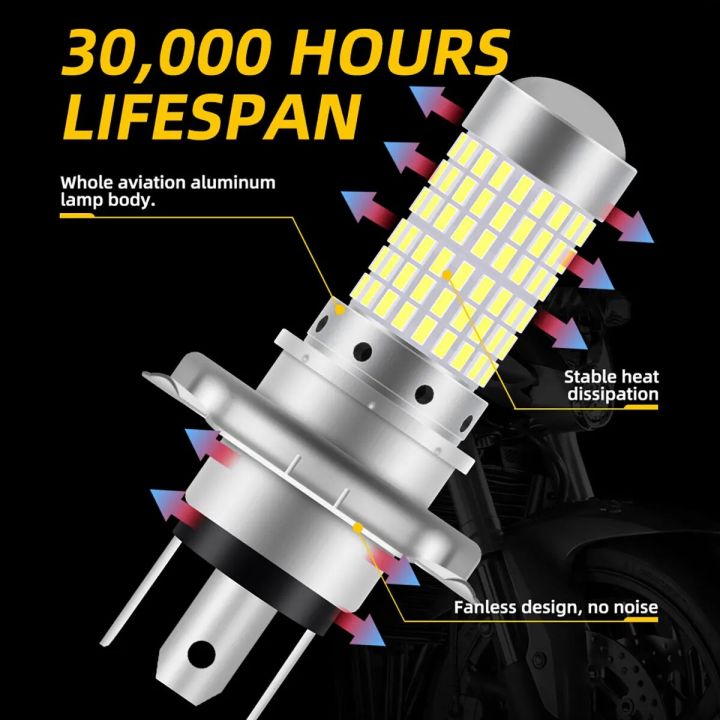 1PCS%20H4%20P15D%20BA20D%20Motorcycle%20Headlight%20Bulbs%20144%20SMD%20Super%20Bright%20White%2012v%20LED%20Headlamp%20Fog%20Light%20Spotlight%20Play%20and%20Plug%20-%20Image%206