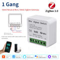 1/2/3 Gang Tuya ZigBee 3.0 Breaker Smart Switch 110V 220V Smart Home Relay Module Smart Life Voice Control For Alexa  Home. 