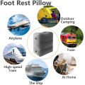 Inflatable Sleeping Foot Rest Pillow for Air Travel, PVC Adjustable 3-Layer Flight Footstool Cushion for Car Office. 