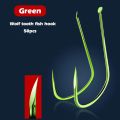 50pcs Competitive Wolf Tooth Fish Hook Triangular Tooth Fish Hook Without Barb SHIN KANTO Crucian Carp Fish Hook. 
