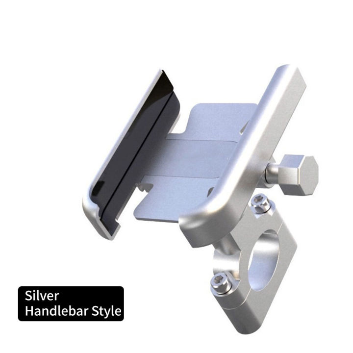 Aluminum Alloy Motorcycle Bike Bicycle Mobile Phone Holder for 4-7 inch Smartphone Riding Navigation Stand Handlebar Mount