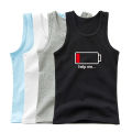Boy Girl Fashion Vest Undershirts Kids Summer Cotton Tanks Top 5 Colors Sleeveless Basketball T-Shirt.