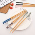 Anti-skid Handmade Bamboo 5 Pair Set Reusable Japanese Style Natural Wood Chopsticks Food  Multi Color Wooden Chopsticks Set. 