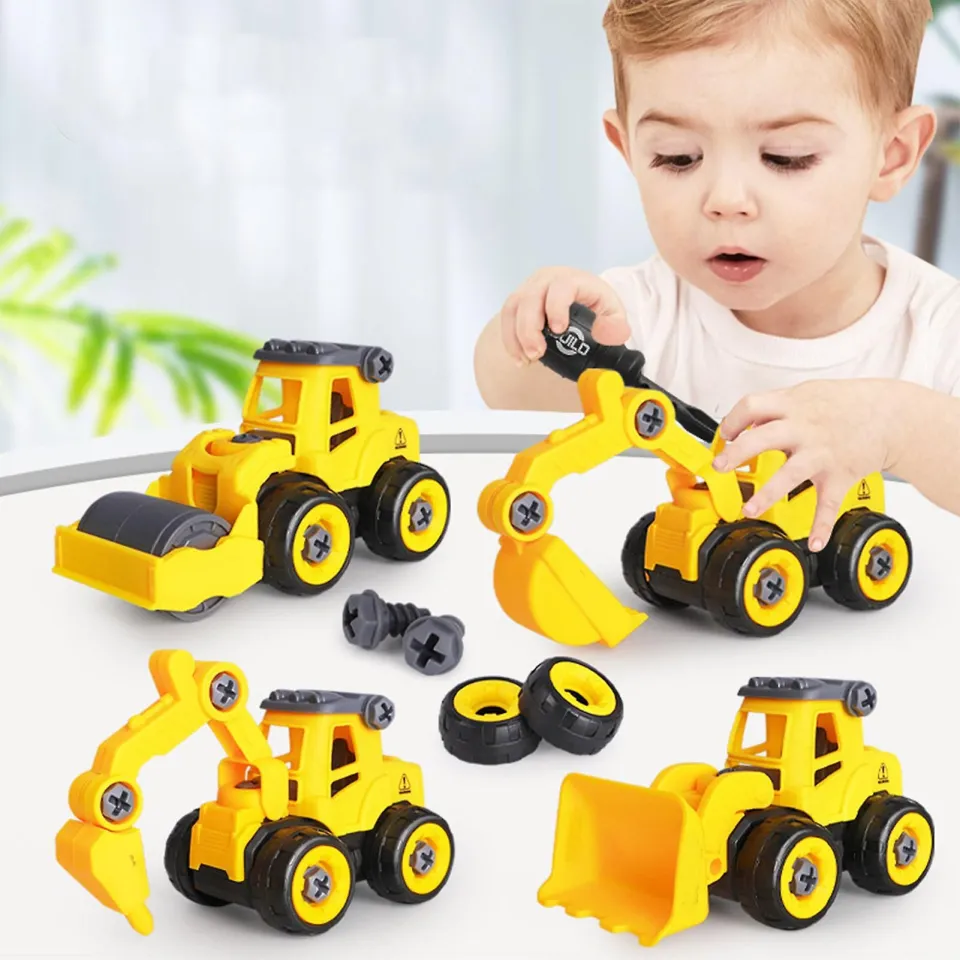 In Construction Vehicles Truck Toys Set Take Apart Educational