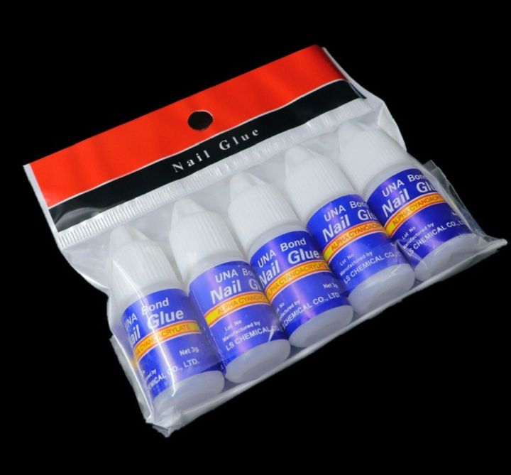 5 PCs Nail Glue Strong Adhesive False Fake Nails Una Bond premium quality by HBI