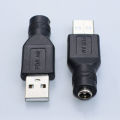 JCD DC Plug 5.5*2.1mm to USB Female Male Jack Socket DC 5.5x2.1mm 5V Power Adapter Charging Converter For Laptop PC. 