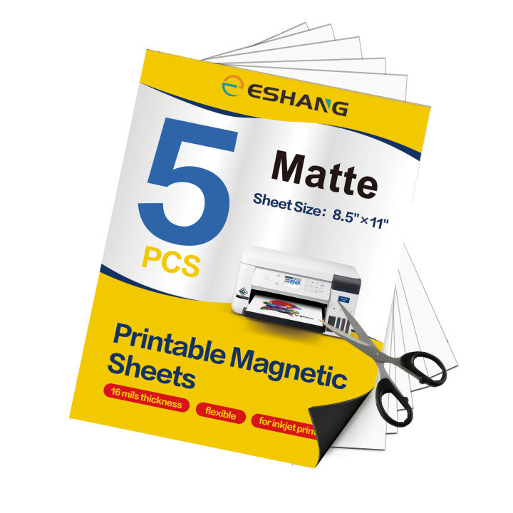 Mhing Sheets ESHANG 5 Sheets Matte Printable Magnetic Sheets 8.5