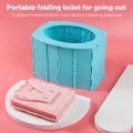 Foldable Kids Travel Potty Portable Car Toilet for Toddlers Collapsible Design Leak-Proof Emergency Toilet for Camping Road Trip. 
