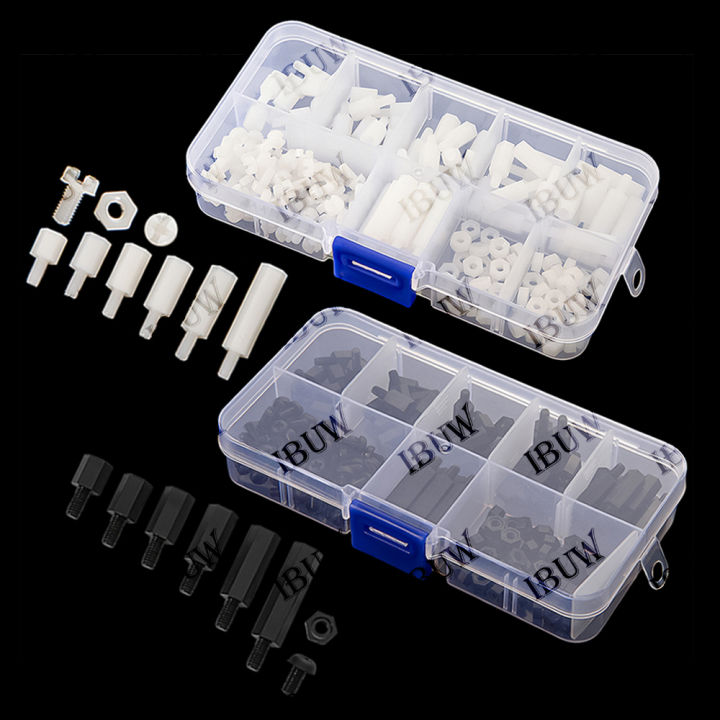 180PCS M3 Nylon Screws & Nuts Boxed Plastic Screws & Nuts Isolating ...