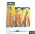 Electric Combination Pliers Set - 8 Inch Multifunctional Vice Sharp Nose Pliers - High Quality 3-Piece Pliers Set - Ideal for Various DIY and Professional Projects". 