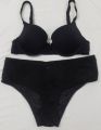 Bra & Panty Set  Lingerie Set Black Colour. 