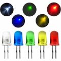 50-100Pcs 5mm Led Diode Bright Multicolor Individual Light Emitting Diodes Assortment Mini Green/Blue/Yellow/Orange/White Lamps. 