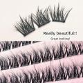 Self Adhesive False Eyelashes 5D Mink Lashes,No Glue Eyelash Clusters,Idol Curl Lash Clusters Reusable Individual Section Lashes.