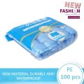 1Pack/100 Pcs Portable Waterproof Boot Covers Plastic Non-slip Wear Disposable Shoe Covers Overshoes Rain Shoe Covers Mud-proof. 