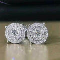 Huitan Modern Women's Stud Earrings Simple Stylish Design Wedding Engagement Fashion Accessories Fancy  Brilliant CZ Jewelry. 