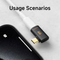 Hagibis USB C to C Adapter 90 Degree Right Angle Converter 80Gbps USB4 Data Cable Extension for Thunderbolt 5/4 iPhone 17 Laptop.