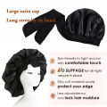New Silk Bonnet for Sleeping Women Satin Bonnet Hair Bonnet night sleep cap scarf wrap for curly hair With Tie Band for Curly Ha. 