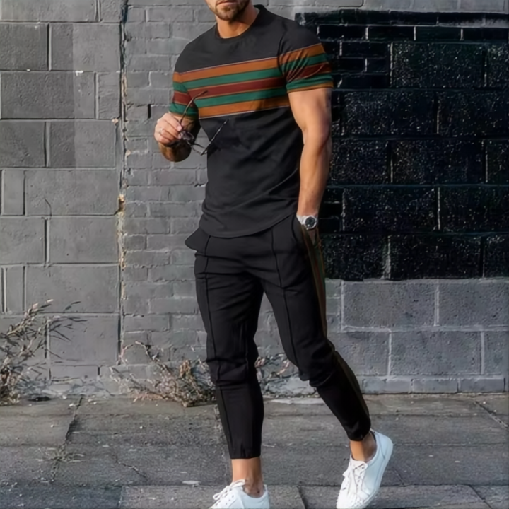 New%20Men's%20Basketball%20Sports%20Suit%20Jogging%20Set%203D%20Printed%20Qeen%20Summer%20Hot%20Selling%20Retro%20Casual%20Short%20Sleeved%20T-Shirt%20+%20Pants%202-Pie%20-%20Image%202