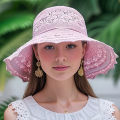 Korean Version New Straw Hat Summer Sun Hat Sun Protection Wave Sun Hat Beach Cool Hat Women's Hat.