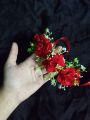 Red gorgeous gajra for khopa and hair bun - Artificial gajra for holud, wedding, falgun or parties.