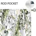 Kitchen curtains, gray, floral color, above sink, small window treatment, bathroom treatment short curtains, 27.5 x 39 inch. 