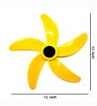 12 inch 5 Blade Fan (Wing) Propeller Plastic for 12V DC Motor. 