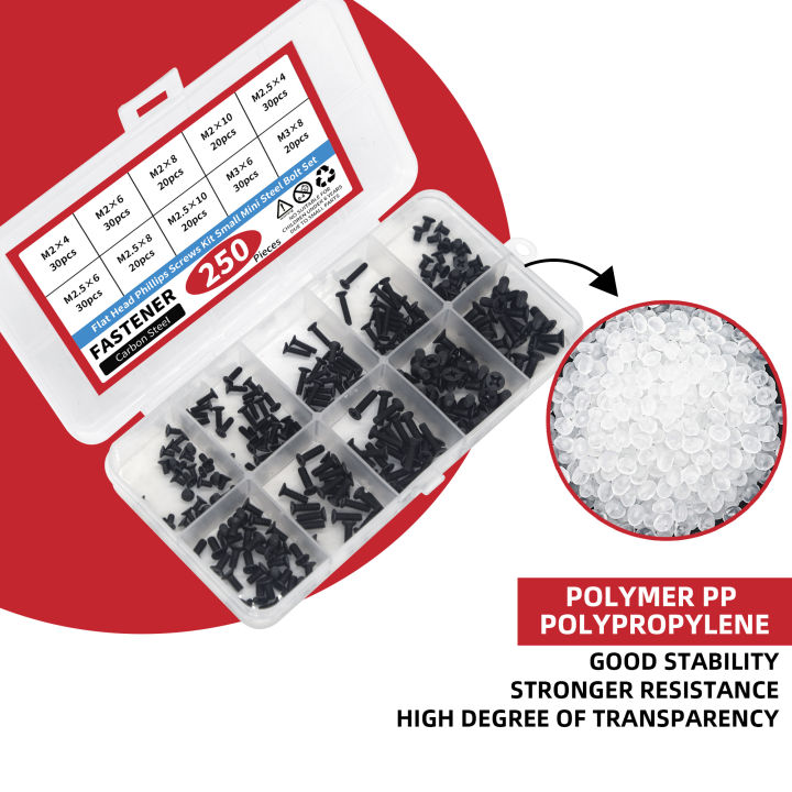 250PCS%20Flat%20Head%20Phillips%20Screws%20Kit%20Small%20Mini%20Steel%20Bolt%20Set%20m2%20m2.5%20m3%20for%20Repair%20Computer%20Electronic%20Laptop%20Screws%20Kit%20-%20Image%204
