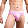 Men's Low Waist U-Convex Triangle Mesh Underwear Breathable Comfortable Large Bag Design  Briefs for Men. 