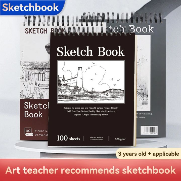 A3/A4/A5 Spiral Bound Artist Sketchbook Acid-Free Paper Drawing Pad for ...