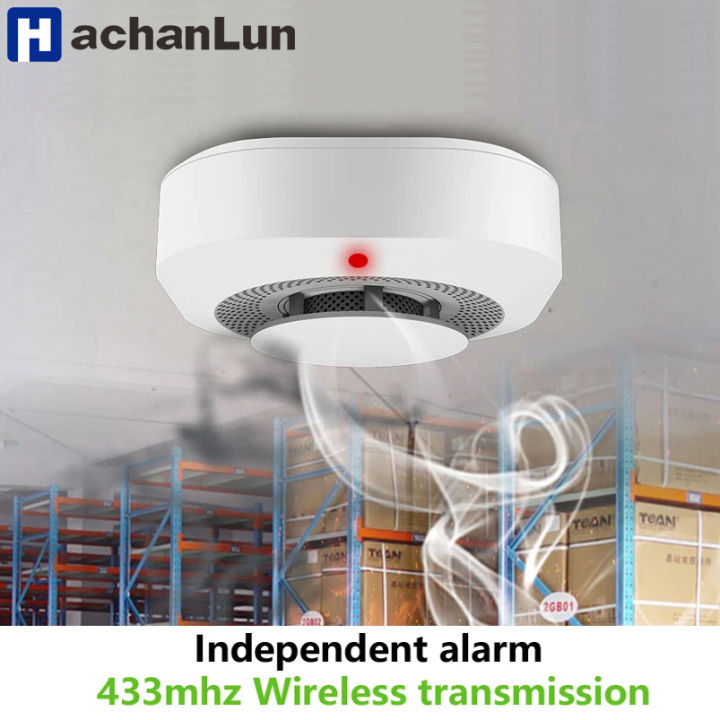Fire Protection 433MHz Smoke Detector Wireless Highly Sensitive alarm ...