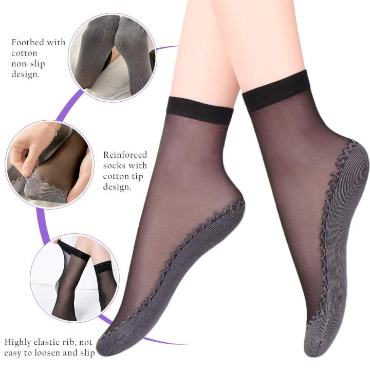 10/20%20Pairs%20Short%20Socks%20Women%20Ultrathin%20Elastic%20Lace%20Transparent%20Sock%20Woman%20Summer%20Breathable%20Non-Slip%20Bottom%20Splice%20Cotton%20Sock%20-%20Image%203
