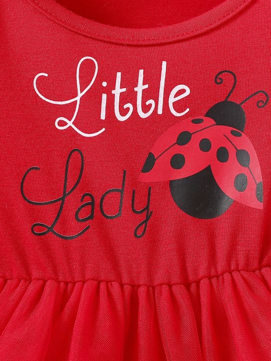 2025%20Summer%20New%20Beetle%20Pattern%20Lace%20Short%20Sleeve%20Same%20Pattern%20Headband%20Dress%20-%20Image%205