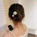 Elegant 2-Piece Faux Pearl Hairpin Set - U-Shaped Twist Design For Women & Girls, Hair Accessories Hair pin Perfect For Weddings. 