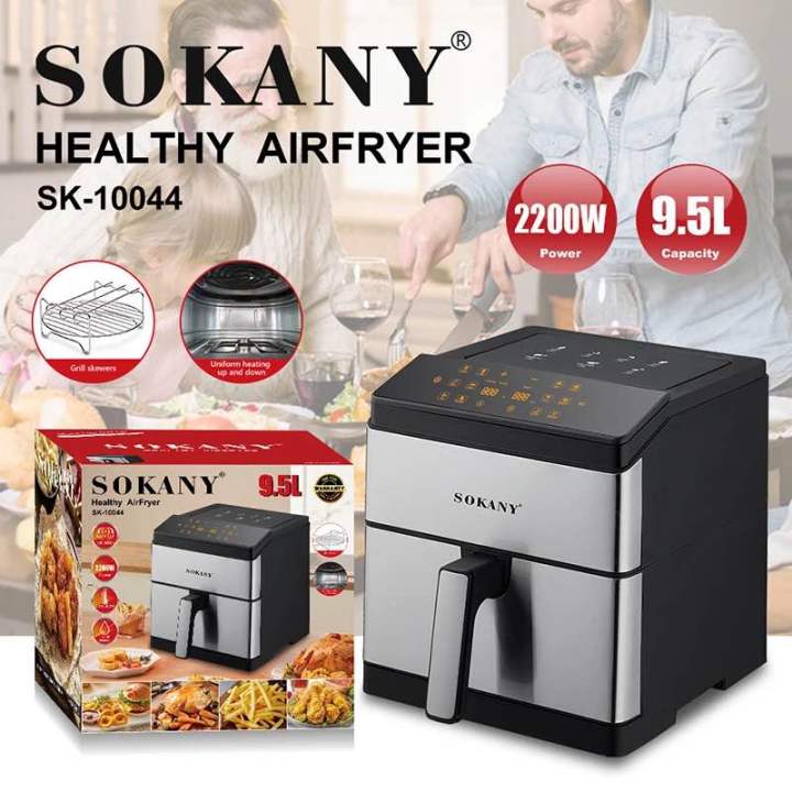 Sokany%20Digital%20Air%20Fryer%209.5%20Litre%20Large%20Capacity%20With%20Grill%20Skewers%20Up%20And%20Down%20Uniform%20Heating%20Technology%20-%20Image%202
