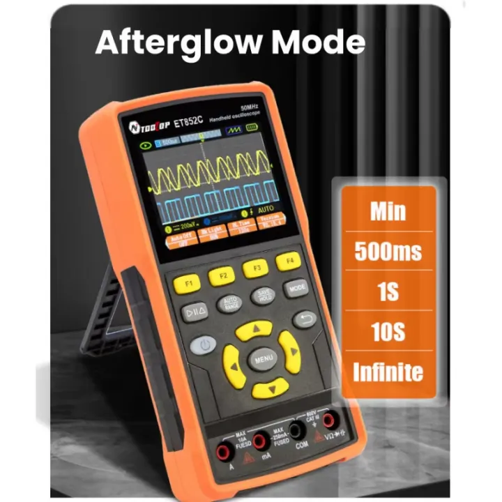 TOOLTOP%20ET852C%202CH%2050MHz%20Handheld%20Digital%20Oscilloscope%2025000%20Counts%20True%20RMS%20Multimeter%20Signal%20Generator%20128K%20Storage%20Depth%20-%20Image%202