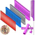 72 Pieces Hair Perm Rods Set Short Plastic Perming Rod Cold Wave Rods 6 Sizes Hair Curling Rollers With 1 Piece Steel Hair Comb. 