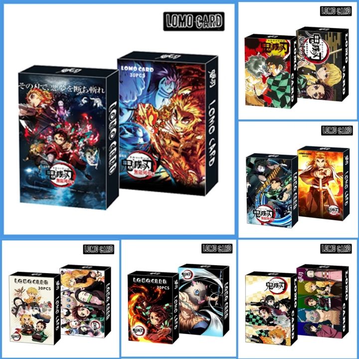 Demon Slayer Japanese Anime Lomo Card 1pack/30pcs Card Games With ...